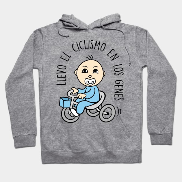 Llevo el cliclismo en los genes (versión niño). Hoodie by Yolanda84